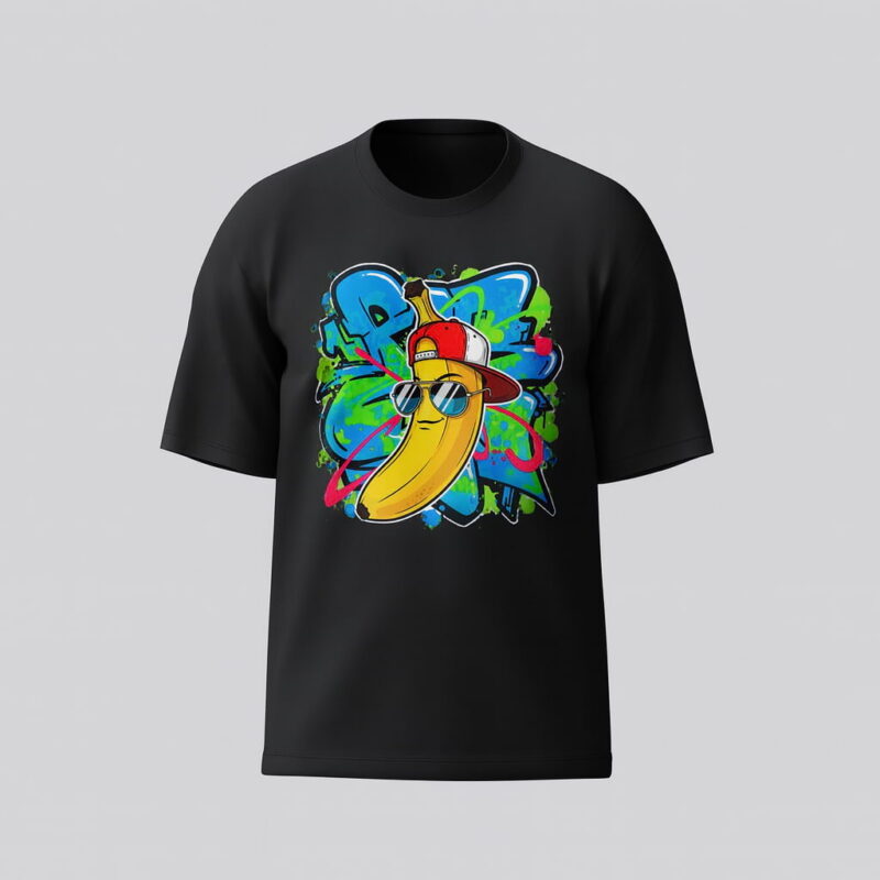 Banana tshirt black