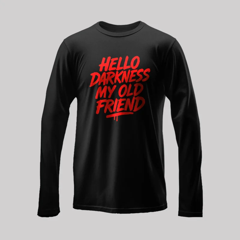 Hello Darkness My Old Friend-typography art