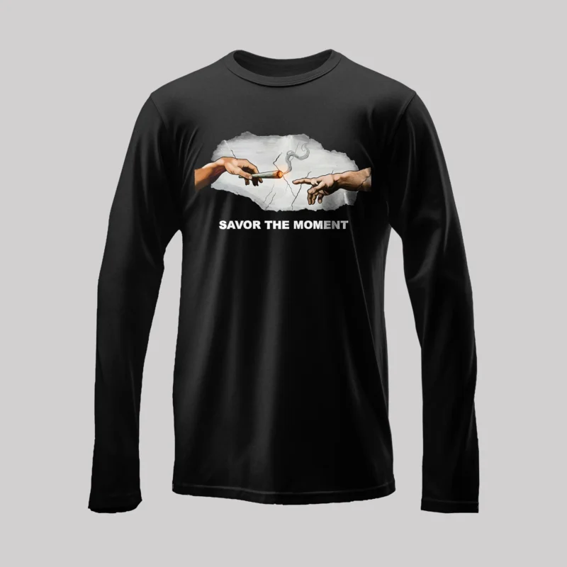 Michelangelo Parody Art: Shared Cannabis Moment