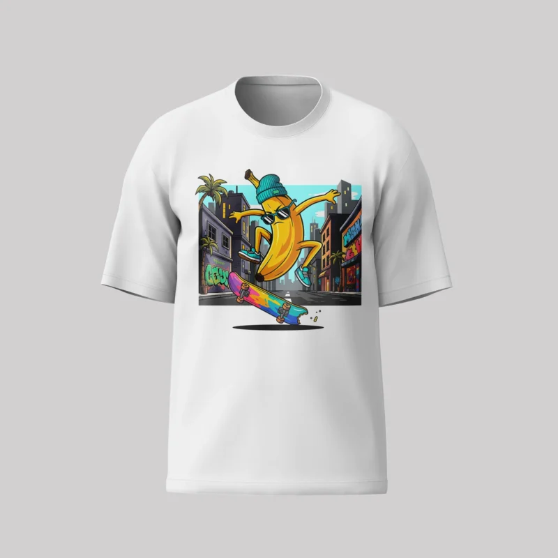 Skater Banana Street Art Design
