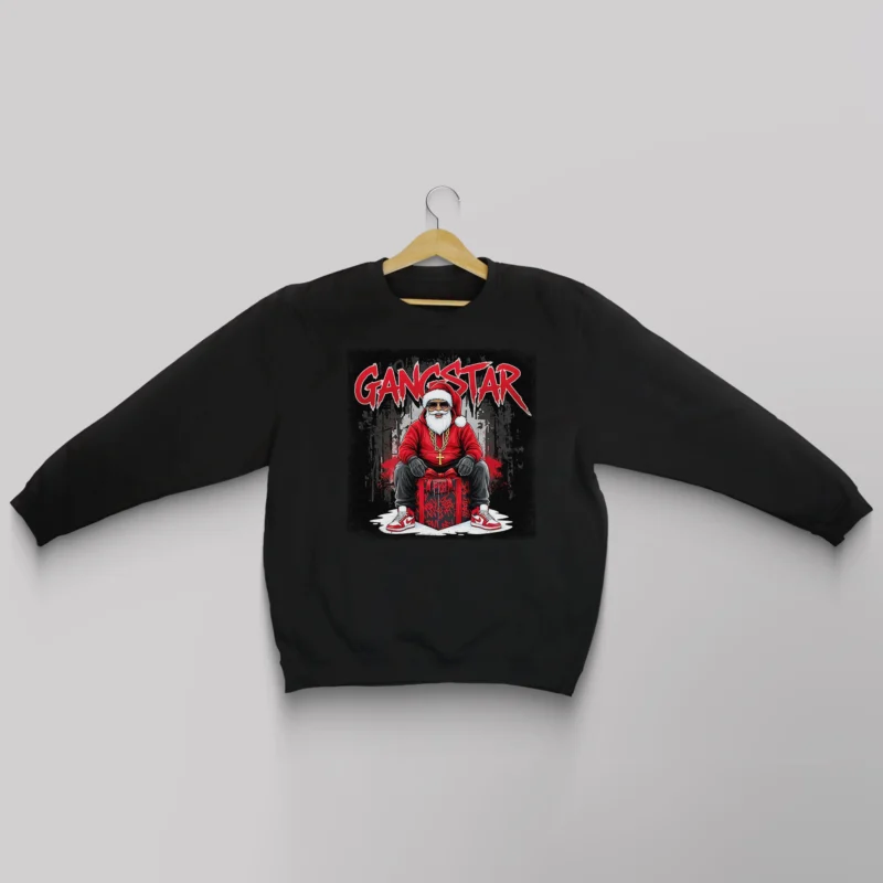 CBS006-Gangstar-Santa-Urban-Hip-Hop-Christmas-Art-Sweatshirt