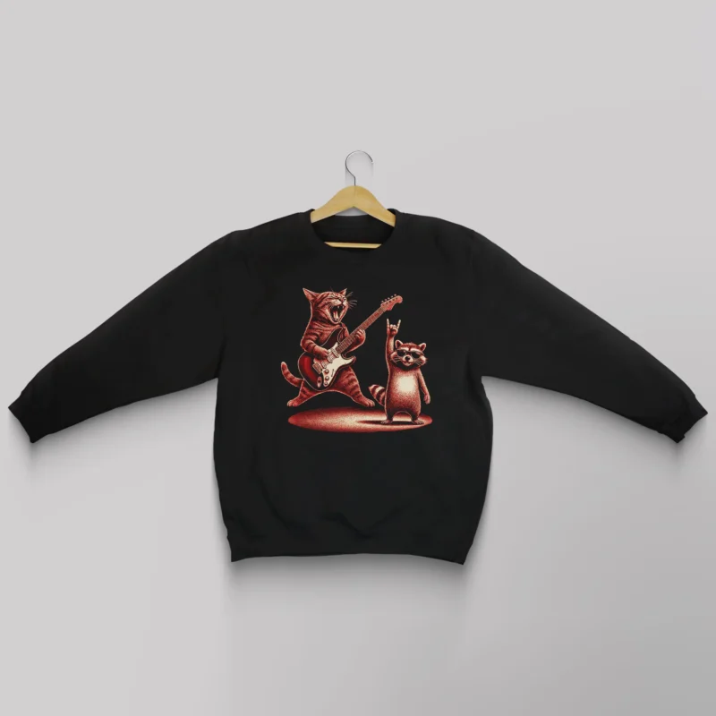 CBS007-Cat-and-Raccoon-Rock-Band-Pullover-SS